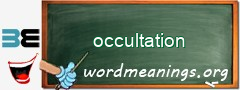 WordMeaning blackboard for occultation